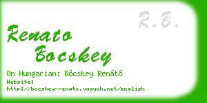 renato bocskey business card